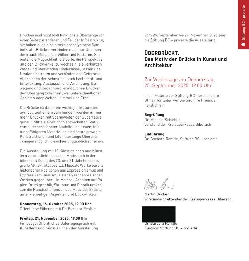 2025 Einladung Überbrückt